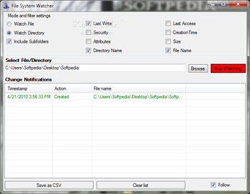 File System Watcher screenshot