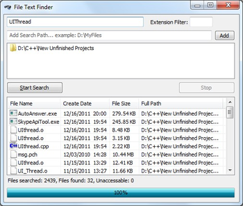 File Text Finder screenshot