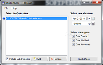 File Touch screenshot