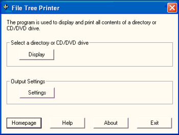 File Tree Printer screenshot