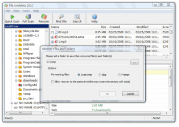File Undelete 2012 screenshot
