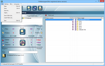 FileBackupper Portable screenshot 2