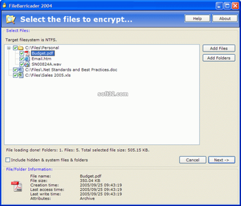 FileBarricader 2004 Lite screenshot