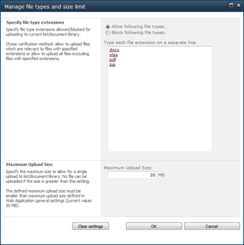 FileControlUP for SharePoint screenshot