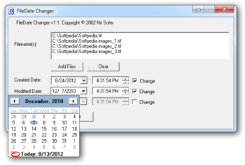 FileDate Changer screenshot