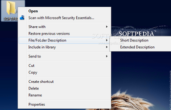 File/Folder Description Center screenshot