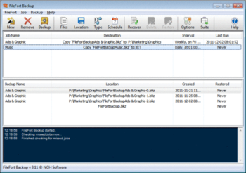 FileFort Backup Free screenshot