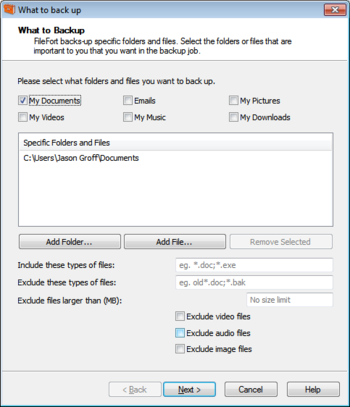 FileFort Backup Free screenshot 2