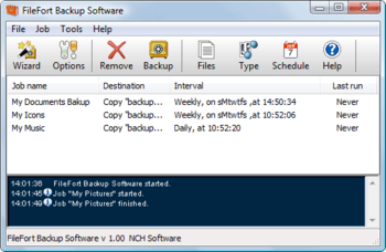 FileFort File Backup Software screenshot
