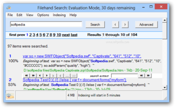 Filehand Search screenshot