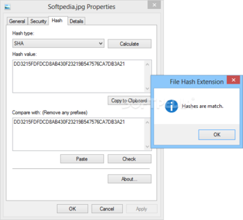FileHashExt screenshot