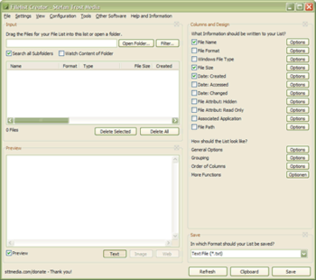 Filelist Creator screenshot