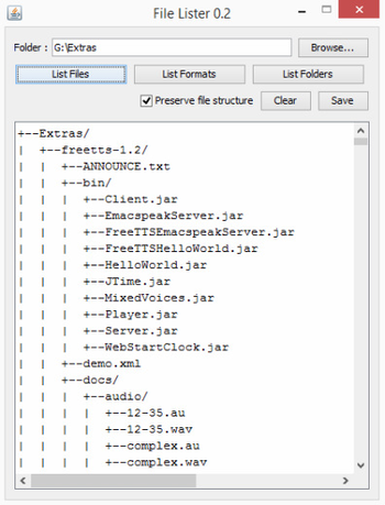 FileLister screenshot