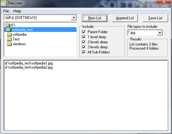 FileLister screenshot