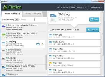 Filelize screenshot