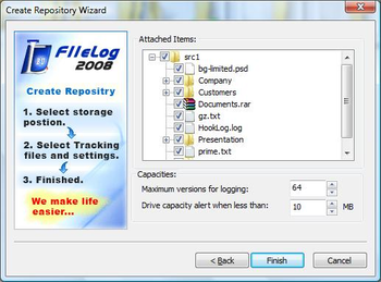FileLog 2008 v1.4.0 screenshot 2
