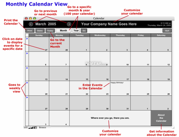 FileMaker Database Calendar screenshot 2