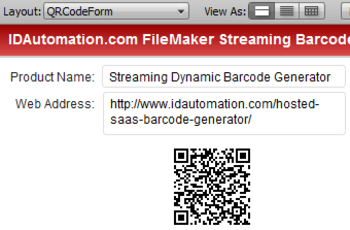 FileMaker Pro Streaming Barcode SaaS screenshot