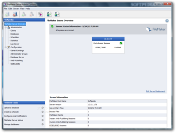 FileMaker Server screenshot