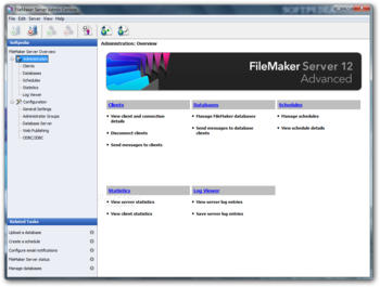 FileMaker Server screenshot 2