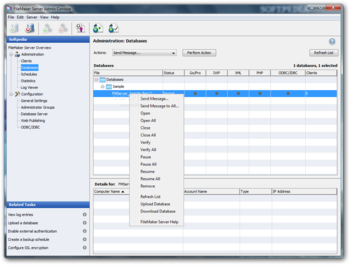 FileMaker Server screenshot 3