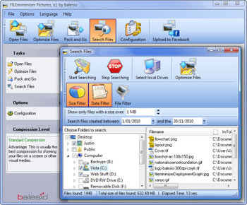 FileMinimizer Pictures screenshot