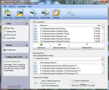 FILEminimizer Pictures screenshot