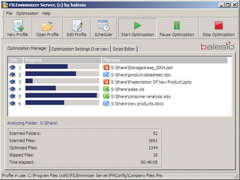 FileMinimizer Server screenshot