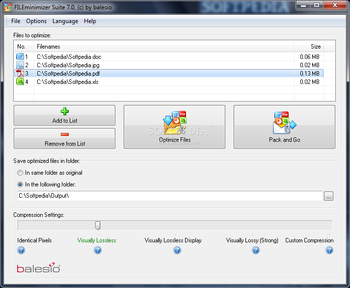 FILEminimizer Suite screenshot