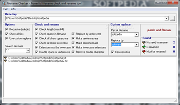 Filename Checker screenshot