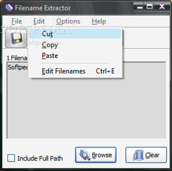 Filename Extractor screenshot 2