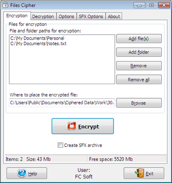 Files Cipher screenshot