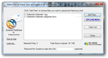 FilesAnywhere Outlook Add-in screenshot 4