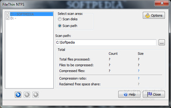 FileThin NTFS screenshot