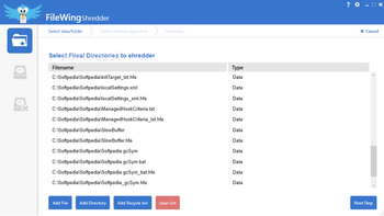 FileWing Shredder screenshot