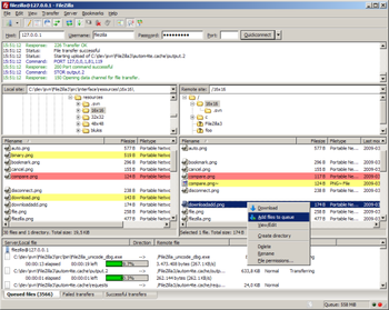 FileZilla screenshot