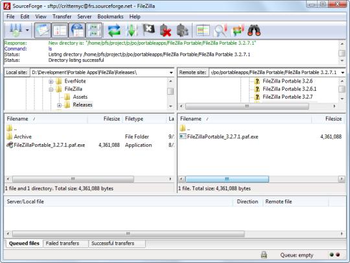 FileZilla Portable screenshot