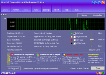 Filseclab Personal Firewall screenshot