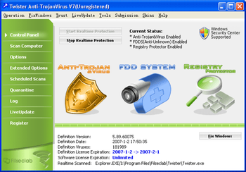 Filseclab Twister AntiVirus screenshot 2