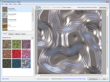 Filter Forge Freepack 1 - Metals screenshot