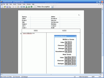 Final Draft AV screenshot