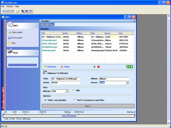 Final MP3 Burner screenshot