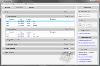 Finance Planner screenshot