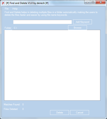Find And Delete screenshot