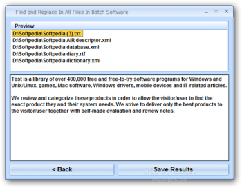 Find and Replace In All Files In Batch Software screenshot 3