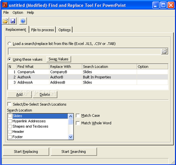 Find and Replace Tool For Powerpoint screenshot