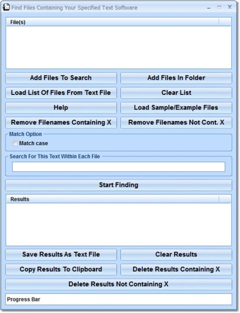 Find Files Containing Your Specified Text Software screenshot