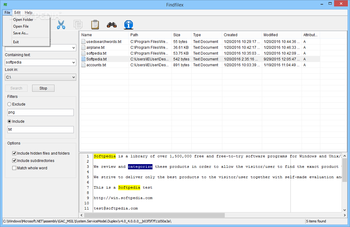 FindfileX screenshot 2