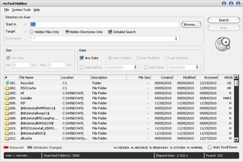 FindHidden screenshot 2