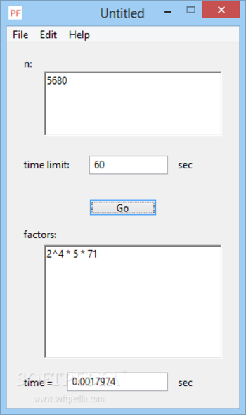 findPrimeFactors screenshot